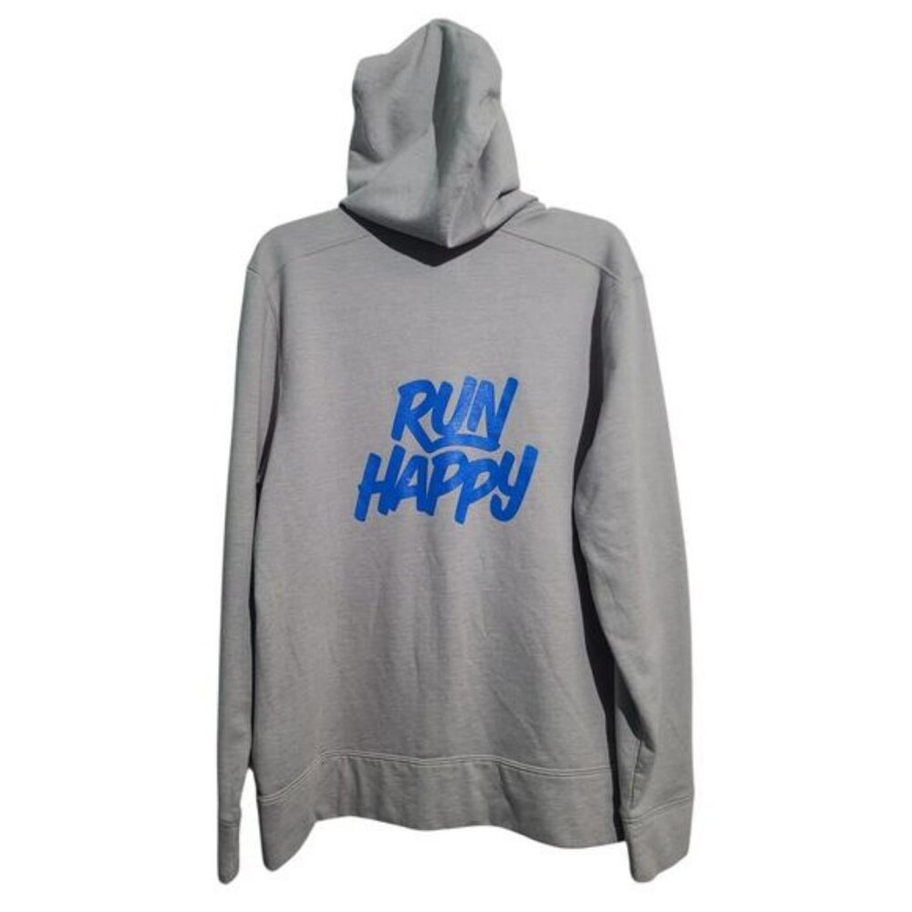 Brooks Men's Gray Run Happy Full Zip Sweatshirt Hoodie Jacket Size L NWT